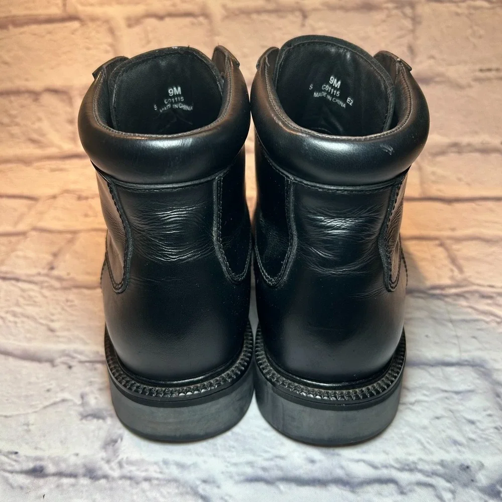 Cole Haan Chukka Boots Mens 9M Black Leather Lace Up Comfort Ankle Lug Sole READ